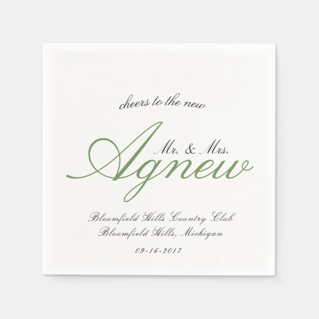 September Wedding 2 Napkin (Front)