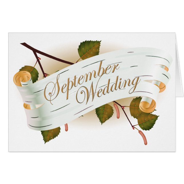 September Wedding : leaves of the season : (Front Horizontal)