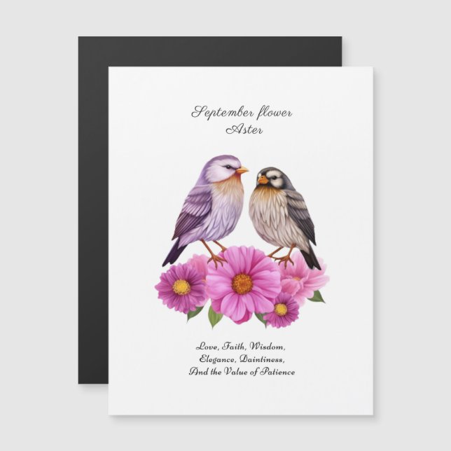 September's Glorious Flower - Aster       (Front/Back)