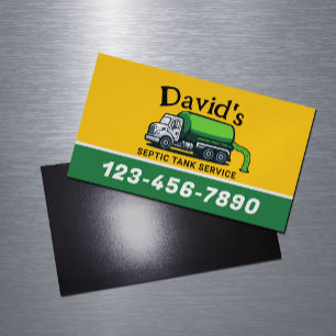 Septic Tank Pumping Service Professional  Magnetic Business Card