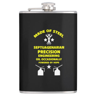 Septuagenarian Birthday Hip Flask