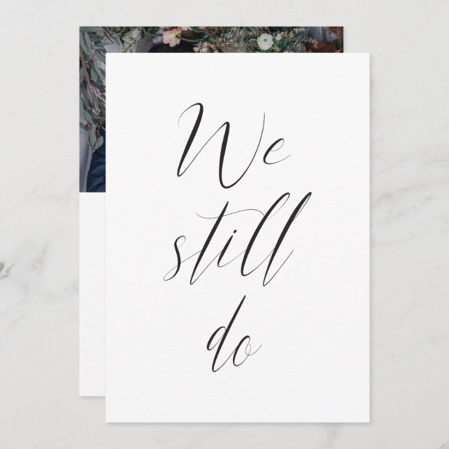Sequel Wedding Reception We Still Do Photo Invitation (Front/Back)