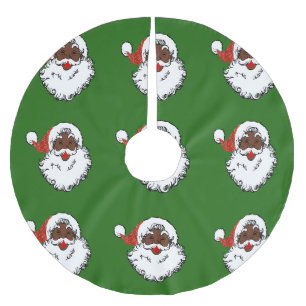 sequin African santa claus christmas tree skirt