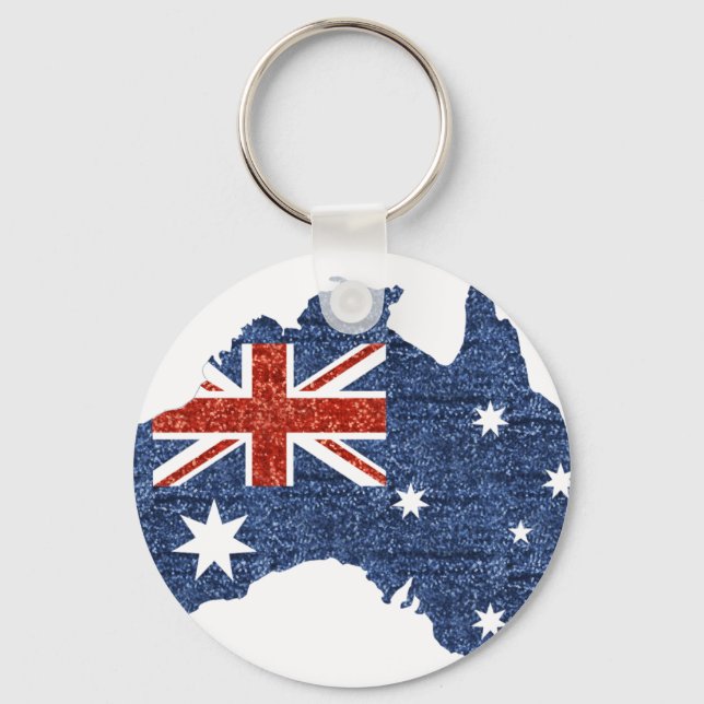 sequin australian flag key ring (Front)
