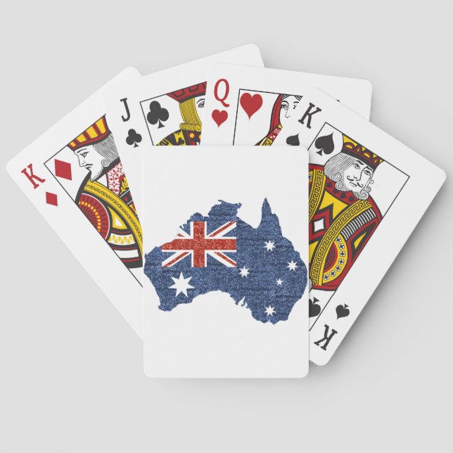 sequin australian flag playing cards (Back)