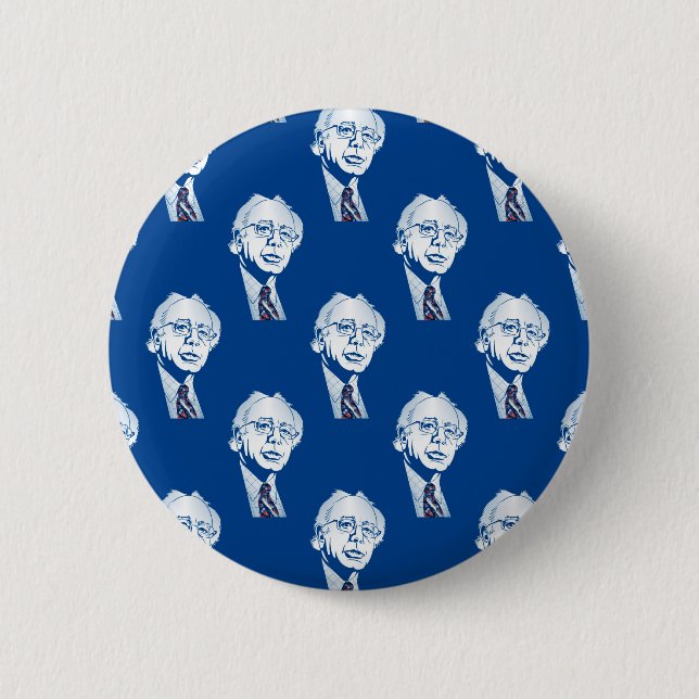 sequin bernie sanders 6 cm round badge (Front)
