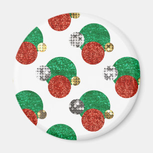 sequin christmas dots magnet