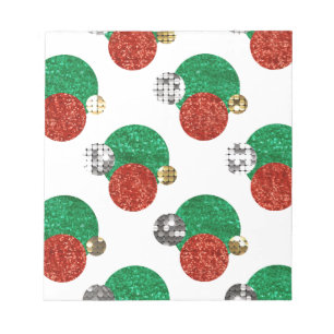 sequin christmas dots notepad