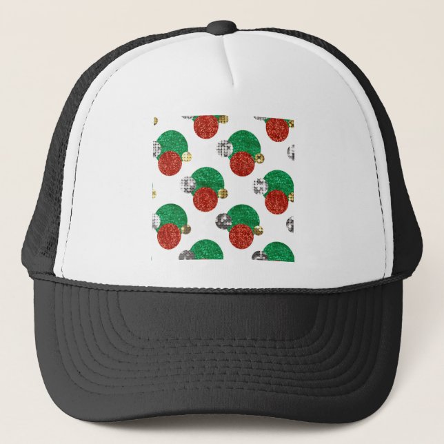 sequin christmas dots trucker hat (Front)