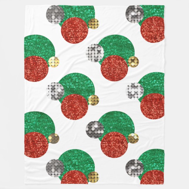 sequin christmas dots xmas blanket (Front)