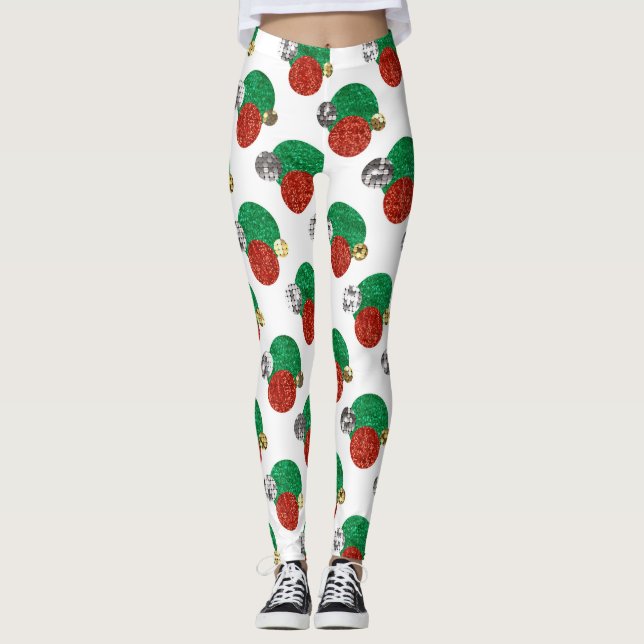 sequin christmas dots xmas leggings (Front)