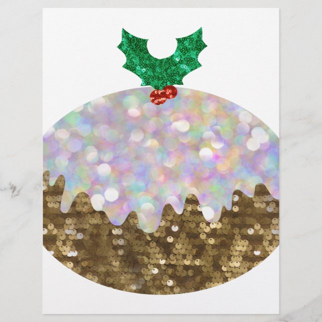 sequin christmas puddings personalised letterhead (Front)