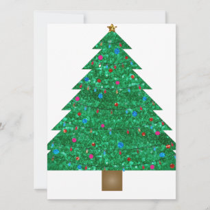 sequin christmas tree holiday card