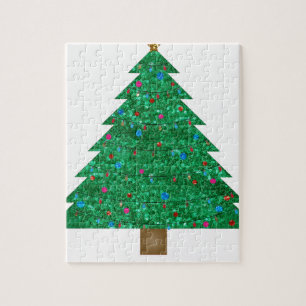sequin christmas tree jigsaw puzzle