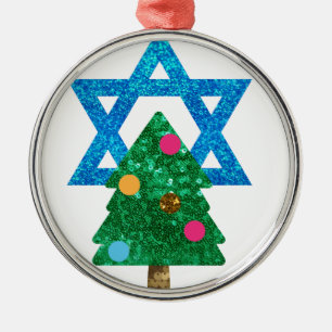 sequin christmukkah hanukkah metal tree decoration