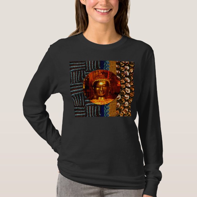 Sequin Dreams Buddha Long sleeve T-Shirt (Front)