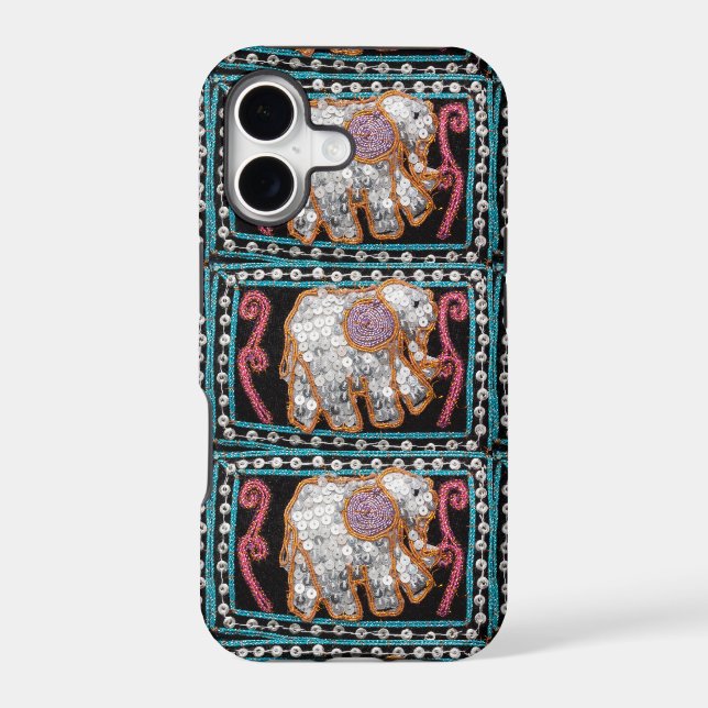 sequin elephant iphone case (Back)