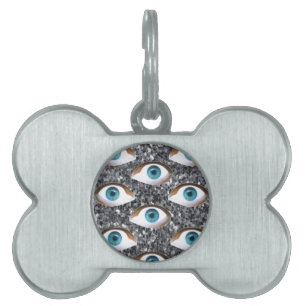 sequin eyes pet tag