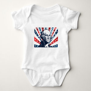 sequin george washington baby bodysuit