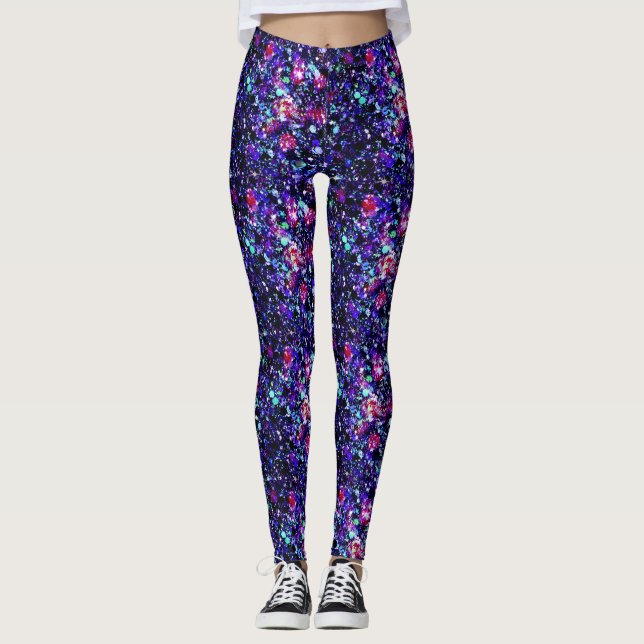 Sequin Jewel Print Leggings (Front)
