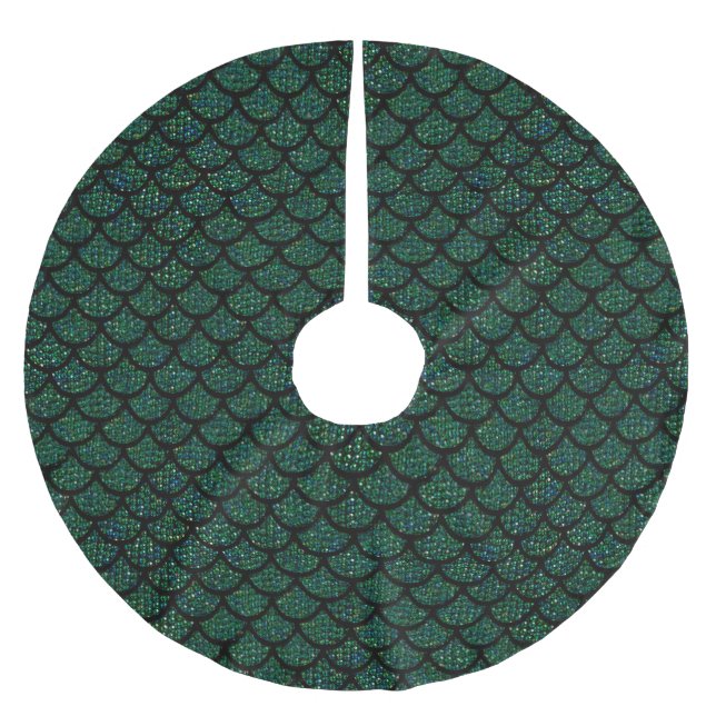 sequin mermaid xmas christmas tree skirt (Front)