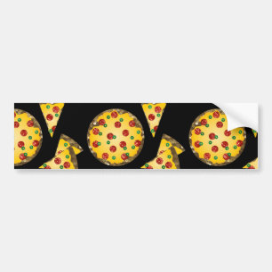 sequin pizza bumper sticker