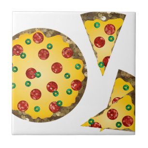 sequin pizza tile