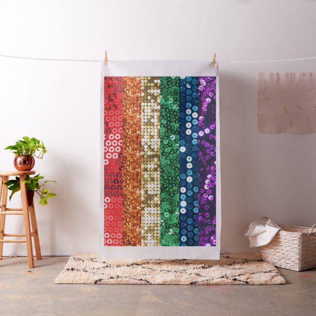 sequin pride flag fabric (In Situ)