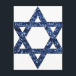 sequin star of david postcard<br><div class="desc">"star of david", passover, purim, "rosh hoshanah", jewish, jew, , hanukkah, chanukkah, , hanukka, chanukka, hannukah, channukah, hannuka, channuka glitter, sequins, hebrew holidays, "navy blue" glittery glittering white blank minimalist judaism</div>