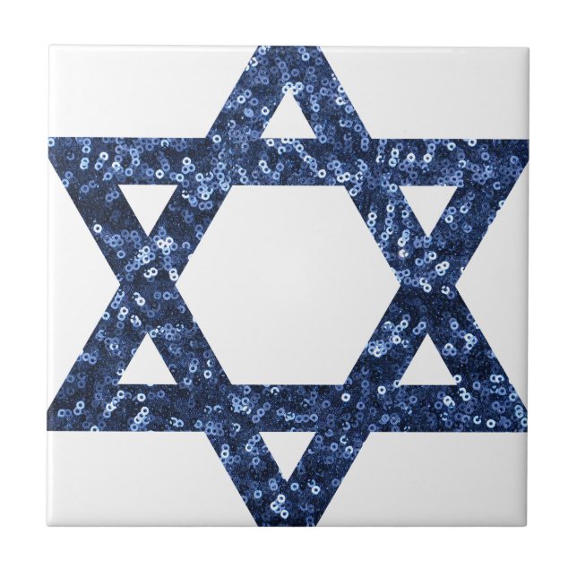 sequin star of david tile (Front)