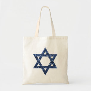 sequin star of david tote bag