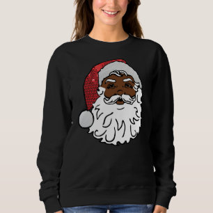 sequined black santa claus sweatshirt