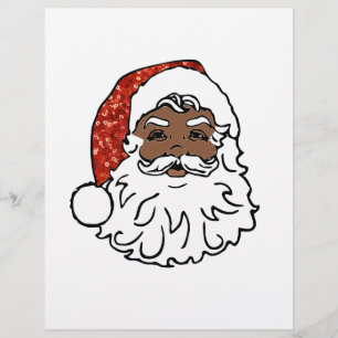 sequins black santa claus
