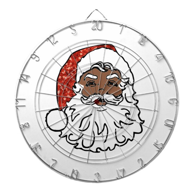 sequins black santa claus dartboard (Front)