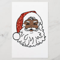 sequins black santa claus