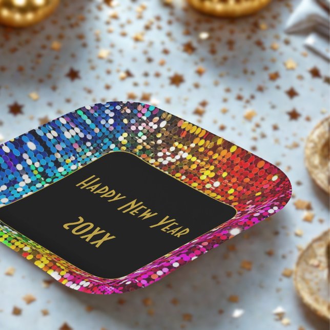  Sequins New Year Paper Plate (Creator Uploaded)