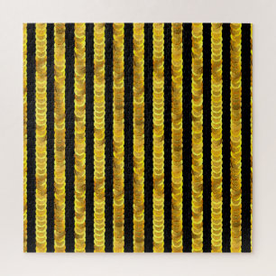 Sequins pattern, beads, rhinestones, 3D fashion. Jigsaw Puzzle