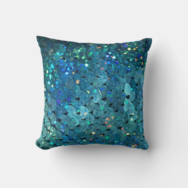 Sequins Sparkle: Macro Abstract Background Cushion (Front)