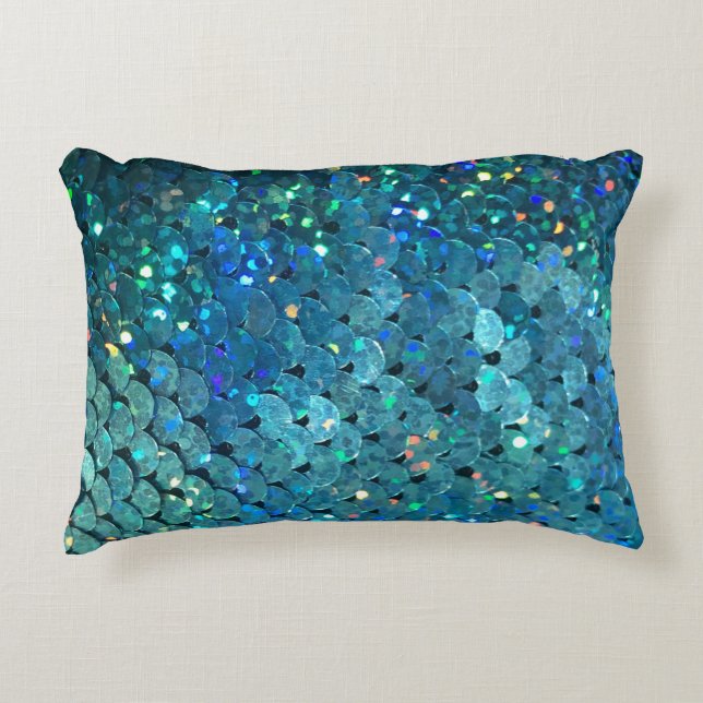 Sequins Sparkle: Macro Abstract Background Decorative Cushion (Front)