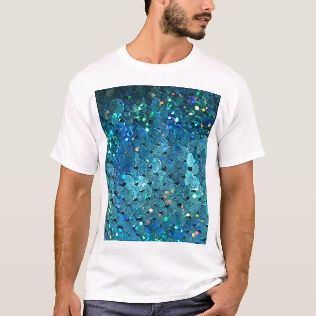 Sequins Sparkle: Macro Abstract Background T-Shirt (Front)