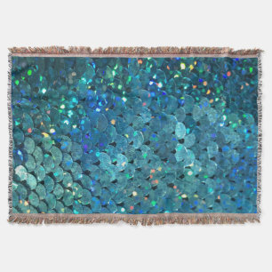 Sequins Sparkle: Macro Abstract Background Throw Blanket
