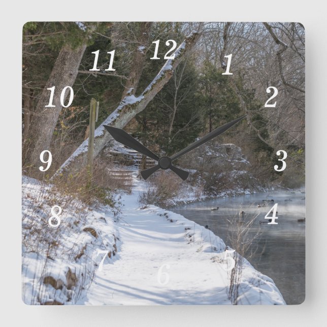Sequiota Winter Walk Wall Clock (Front)