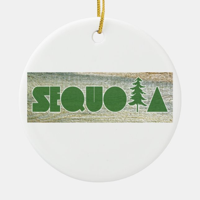 Sequoia Ceramic Tree Decoration (Front)