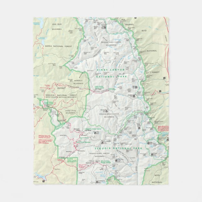 Sequoia/Kings Canyon map blanket (Front)