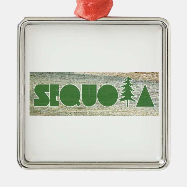 Sequoia Metal Tree Decoration (Front)