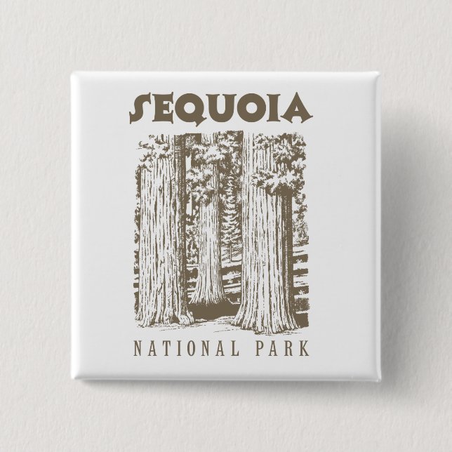 Sequoia National Park 15 Cm Square Badge (Front)
