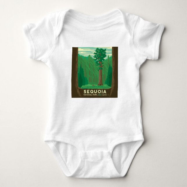 Sequoia National Park Baby Bodysuit (Front)
