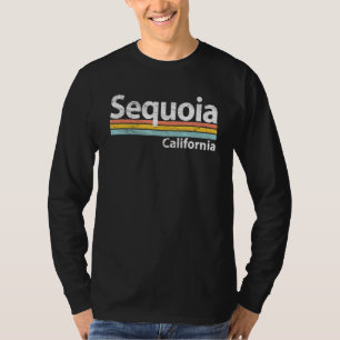 Sequoia National Park  California  Retro Stripes   T-Shirt