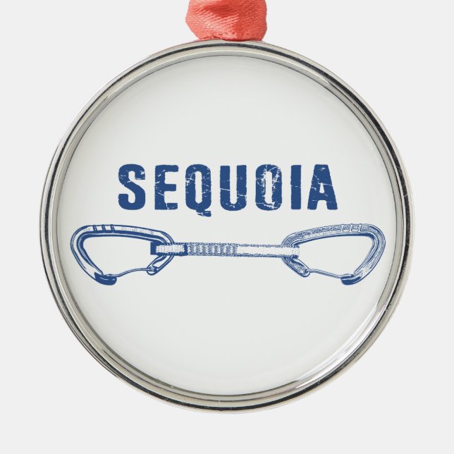 Sequoia National Park Climbing Quickdraw Metal Tree Decoration (Front)