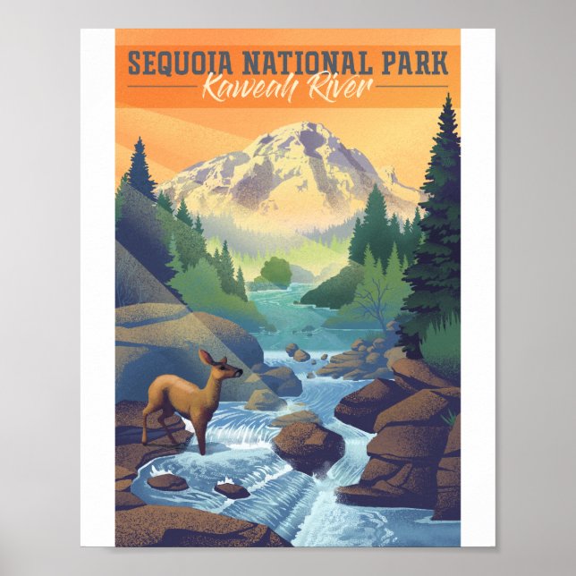 Sequoia National Park Litho Artwork Poster (Front)
